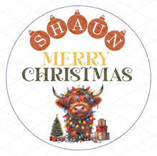 Load image into Gallery viewer, Round Christmas Sticker Tags