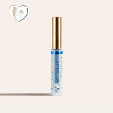 Load image into Gallery viewer, LipSense moisturizing gloss in a clear tube with blue star pattern and a tall gold cap.

