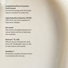 Load image into Gallery viewer, Microbiome Restorative Evening Moisturizer ingredient list.

