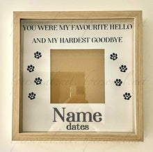 Load image into Gallery viewer, Memorial Animal Personalised Frame..
